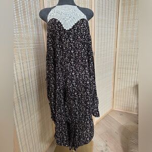 Coco + Carmen Women's Floral Jumpsuit in Black Size S/M